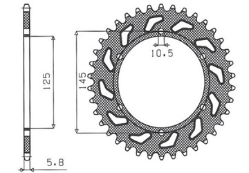 SUNSTAR ЗУБЧАТКА ЗАДНЯЯ 866 47 YAMAHA MT 03 06-12