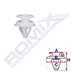 КЛИПСА КОРПУСА ТРИУГОЛЬНОГО ЗЕРКАЛА 6,5MM OPEL X10SZT