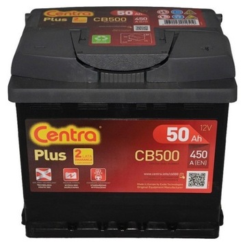 АККУМУЛЯТОР CENTRA PLUS 50AH 450A CB500 DOSTAWA ЗАМЕНА НИКОЛАЕВ