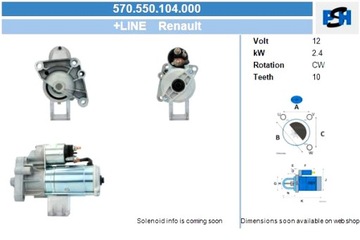 BV PSH СТАРТЕР RENAULT 2.4 KW СТАРТЕР