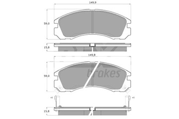 TOMEX BRAKES КОЛОДКИ ТОРМОЗНЫЕ MITSUBISHI PAJERO 90-00