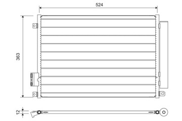 РАДІАТОР КОНДИЦІОНЕРА FIAT 500 1.4 7/2012-/ 814155 VALEO 814155