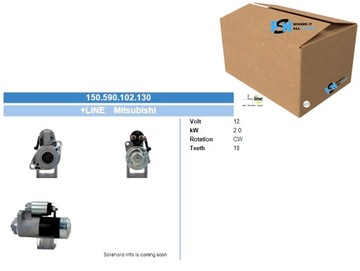 СТАРТЕР MITSUBISHI 2.0 KW СТАРТЕР BV PSH