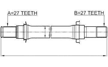 ВАЛ ПОЛУОСИ HONDA ACCORD 02-15, STREAM 00-06, ACURA TSX 04-08 ПРАВАЯ, POŚRE