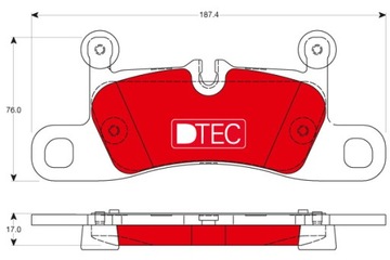 КОЛОДКИ ТОРМОЗНЫЕ - КОМПЛЕКТ DTEC COTEC GDB1875DTE