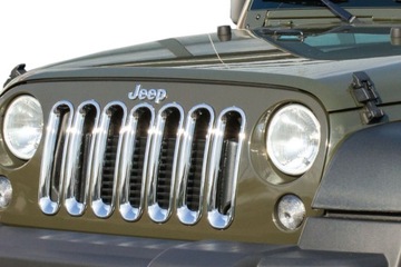 WRANGLER ХРОМИРОВАНЫЕ НАКЛАДКИ NA РЕШЁТКА JEEP 2007+