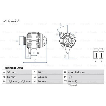 ГЕНЕРАТОР BOSCH 0 986 048 301