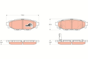 КОЛОДКИ ТОРМОЗНЫЕ - КОМПЛЕКТ COTEC GDB3373