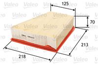 VALEO ФИЛЬТР ВОЗДУХА SEAT IBIZA III 02-/SKODA FABIA I 99-/VW POLO IV 02-
