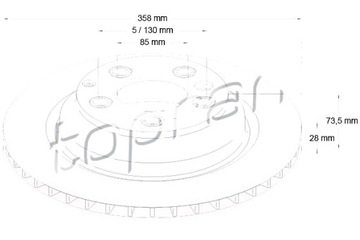 TOPRAN ДИСКИ ТОРМОЗНЫЕ ТОРМОЗНЫЕ 2 ШТУКИ. ЗАД AUDI Q7 PORSCHE CAYENNE VW TOUAREG