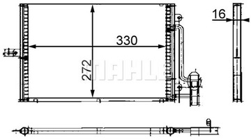 РАДИАТОР КОНДИЦИОНЕРА - КОНДЕНСАТОР, BEHR MAHLE AC 317 000S