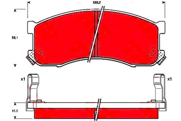 КОЛОДКИ ТОРМОЗНЫЕ MAZDA 6 626 III MPV I 1.8-3.0 06.