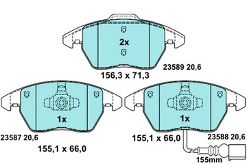 ATE КОЛОДКИ ТОРМОЗНЫЕ КЕРАМИЧЕСКИЕ ПЕРЕД AUDI A1 A3 SEAT ALTEA ALTEA XL