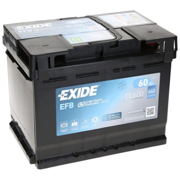 EXIDE EL600 EFB 60Ah 640A START-STOP