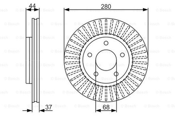 ДИСКИ ТОРМОЗНЫЕ ТОРМОЗНЫЕ ПЕРЕД BOSCH 0 986 479 A28