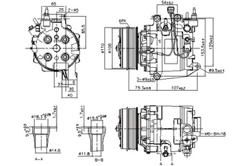 NISSENS КОМПРЕССОР КОНДИЦИОНЕРА HONDA CIVIC IX 1.8 02.12-