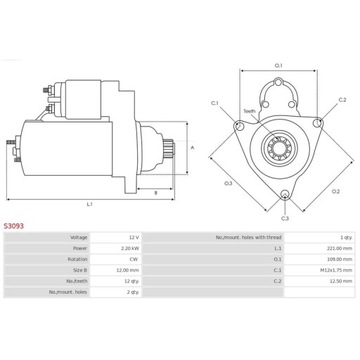 СТАРТЕР AS-PL S3093