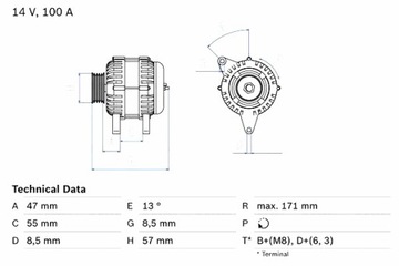 BOSCH ГЕНЕРАТОР VOLVO 850 960 C70 I S40 I S70 V40 V70 I 1.6-2.9