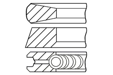 GOETZE 82.6 STD 2.5-2-3 КОМПЛЕКТ КОЛЬЦА ПОРШНЯ FIAT BRAVA BRAVO I