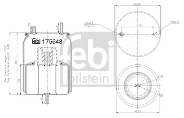 АМОРТИЗАТОР ПНЕВМАТИЧЕСКИЙ FEBI BILSTEIN 175648 ЧЕХОЛ, КОНДИЦИОНЕР