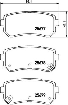 КОЛОДКИ HAM. ЗАДНЕЕ REAR MANDO HYUNDAI