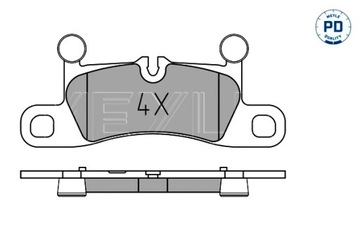 MEYLE КОЛОДКИ ТОРМОЗНЫЕ ЗАД PORSCHE 718 BOXSTER 718 CAYMAN CAYENNE