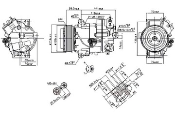 NISSENS КОМПРЕССОР КОНДИЦИОНЕРА OPEL ASTRA J ASTRA J GTC MERIVA B 