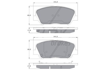 TOMEX BRAKES КОЛОДКИ ТОРМОЗНЫЕ KIA CEED 12- ПЕРЕД