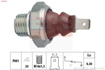 1-800-023 ДАТЧИК ДАВЛЕНИЯ МАСЛА OPEL CORSA