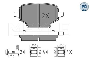 КОЛОДКИ ТОРМОЗНЫЕ OPEL ЗАД COMBO 1,2/1,5-1,6 D 18- 0252076417/PD