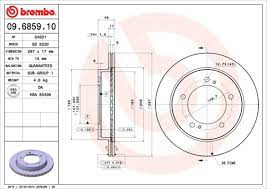 BREMBO 09.6859.10 ДИСК ТОРМОЗНОЙ