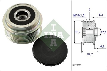 КОЛЕСО ШКИВ ГЕНЕРАТОРА MAZDA 535013210