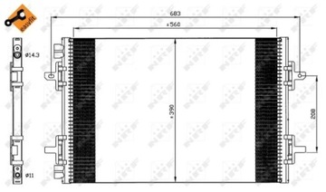 NRF 35634 КОНДЕНСАТОР, КОНДИЦИОНЕР