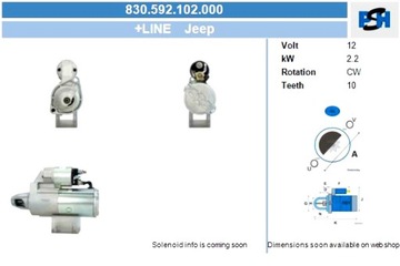 BV PSH СТАРТЕРI JEEP 2.2 KW СТАРТЕР