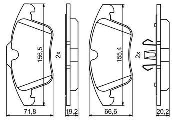 BOSCH 0 986 494 246 КОЛОДКИ ТОРМОЗНЫЕ