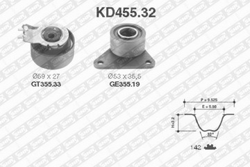 SNR KD455.32 SNR ГРМ КОМПЛЕКТ. Z РЕМНЕМ