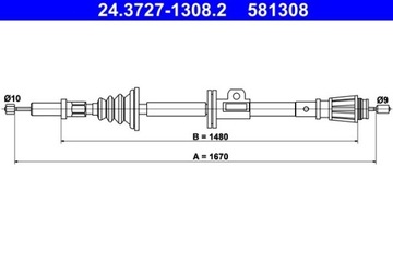 ТРОС ТОРМОЗА РУЧНОГО VOLVO ЗАД S70/V70 95-00 LEWY/PRAWY 24.3727-1308.2