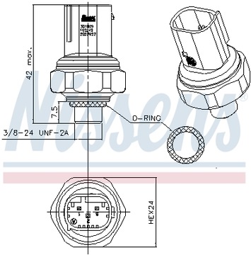 NISSENS 301009 ПЕРЕКЛЮЧАТЕЛЬ ДАВЛЕНИЯ, KLIMATYZAC