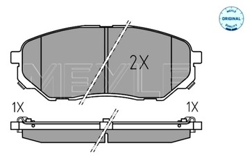 MEYLE КОЛОДКИ ТОРМОЗНЫЕ ПЕРЕД HYUNDAI SANTA FE IV KIA SORENTO III