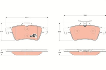 КОЛОДКИ ТОРМОЗНЫЕ RENAULT ЗАД ESPACE/LAGUNA/LATITUDE/VEL SATIS 01- GDB1621