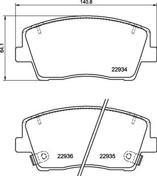 КОЛОДКИ HAM. ПЕРЕДНЯЯ FRONT KIA