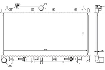 NISSENS РАДИАТОР ДВИГАТЕЛЯ ВОДЫ SUBARU LEGACY V OUTBACK 2.0 2.0LPG 2.5