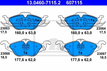 КОЛОДКИ ТОРМОЗНЫЕ - КОМПЛЕКТ 13.0460-7115.2