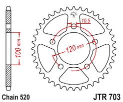 ЗУБЧАТКА ЗАДНЯЯ JT 44-ZĘBY RSV4 1000 2009-2015