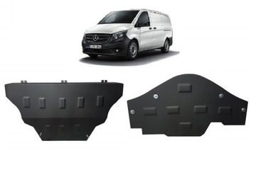 КОМПЛЕКТ СТАЛЬНЫХ ЗАЩИТ ДНИЩА MERCEDES VITO W447 - FWD (2014-2024) 1.6D