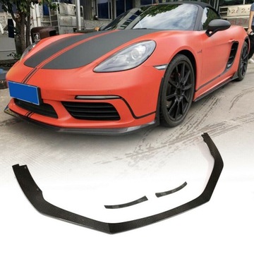 CARBON СПОЙЛЕР ПЕРЕДНИЙ ДОКЛАДКА БАМПЕРА PORSCHE 718 BOXSTER CAYMAN 2016-18