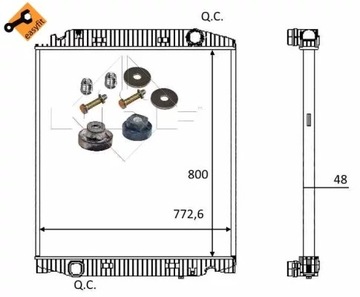 NRF 559567 РАДИАТОР, СИСТЕМА ОХЛАЖДЕНИЯ ДВИГАТЕЛЯ