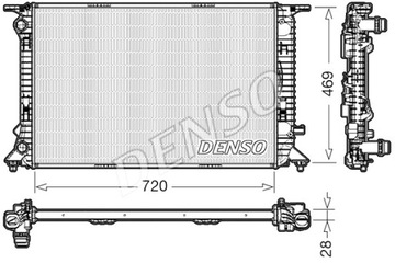 DENSO РАДИАТОР ДВИГАТЕЛЯ ВОДЫ AUDI A4 ALLROAD B8 A4 B8 A5 A6 C7 Q3 Q5