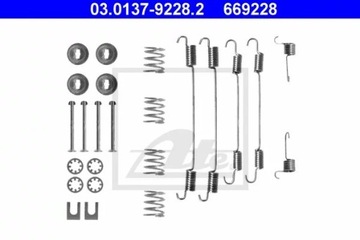 ATE 03.0137-9228 КОМПЛЕКТ DODATKÓW, КОЛОДКИ ТОРМОЗНЫЕ