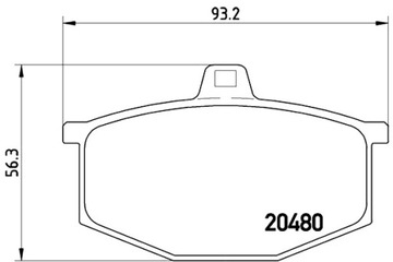 BREMBO КОЛОДКИ ТОРМОЗНЫЕ RENAULT 4 112_ 04 62-12 93 RENAULT 4 BOX R21_